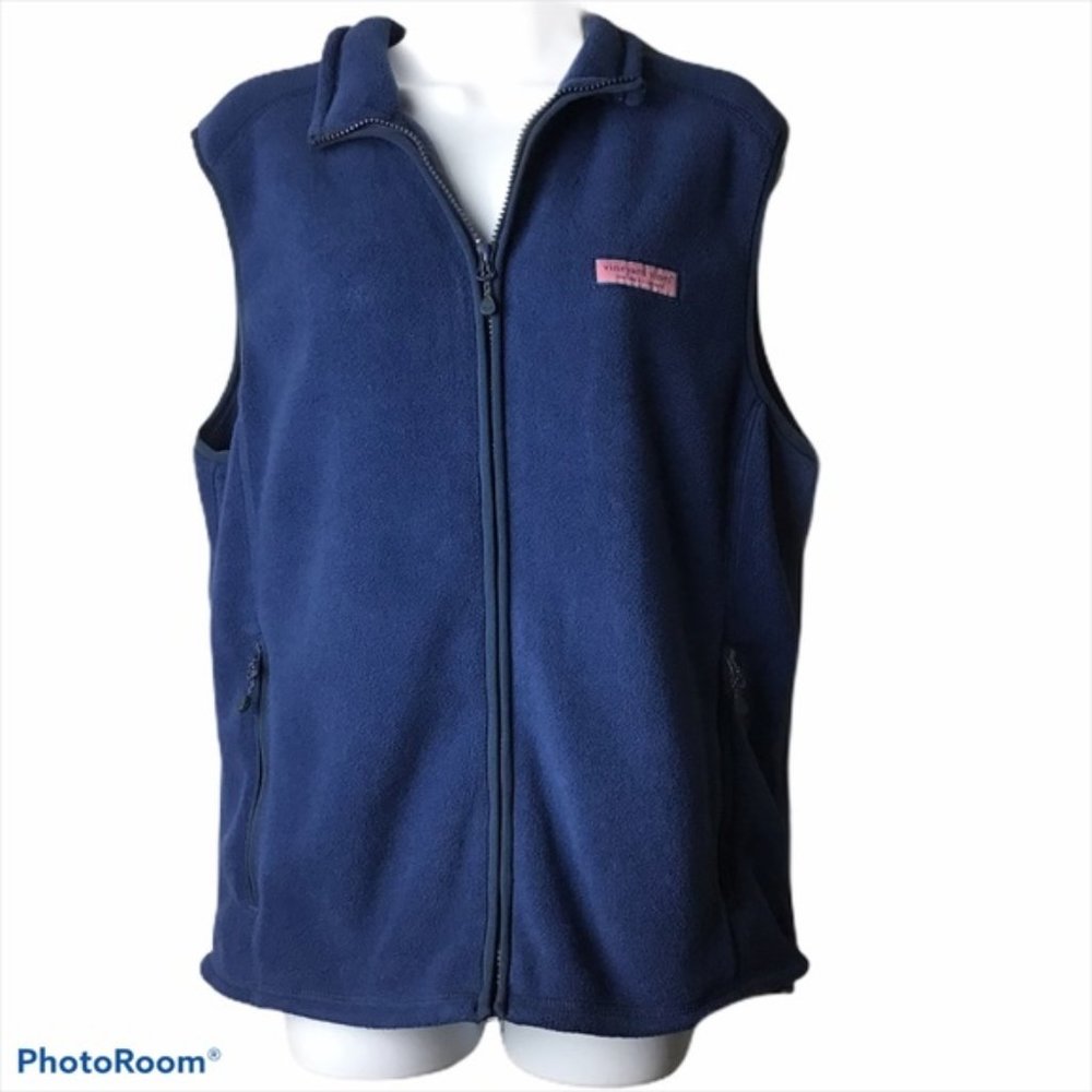 Vineyard Vines Fleece Harbor Zip Up Vest